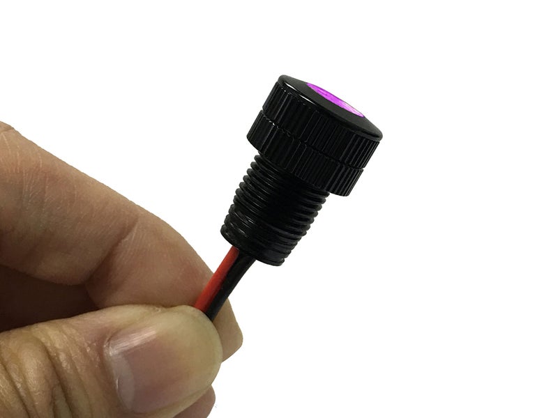 Oznium BRIGHTEST Light Bolt - Flush Mount 12V LED Light for Bumper, Grille, Cars Interior, Dash, Ambient Lighting, Motorcycle w/SLEEK Aluminum Housing & Screw Nut (11 mm Black, UV Ultra Violet LED) - Image 2